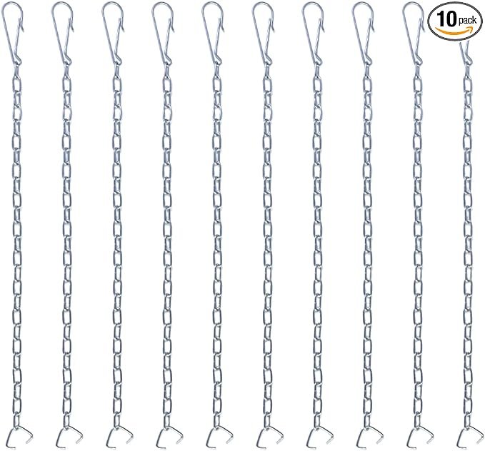 10 Pcs Toilet Handle Chain, Universal Toilet Stopper Flapper Chain Replacement Kit, Stainless Steel Toilet Flush Flapper Arm Lift Chain For Most Toile