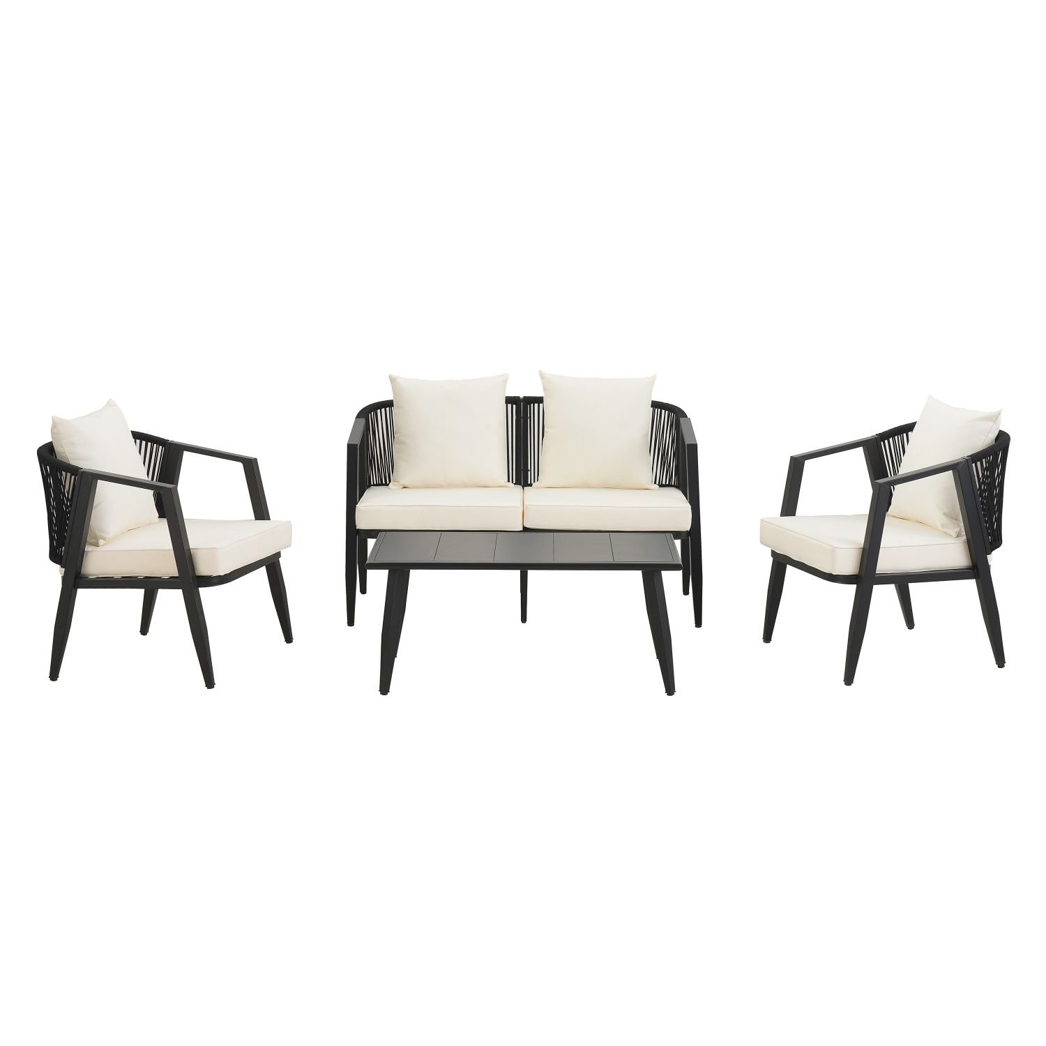 U_STYLE Durable and Comfortable Outdoor Seating Set,Suitable for Patios, Lawns, and Poolsides