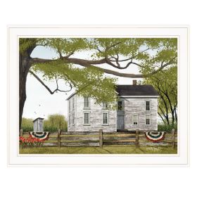 "Sweet Summertime House" by Billy Jacobs, Ready to Hang Framed Print, White Frame