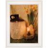 "Daffodils by Candlelight" by Anthony Smith, Ready to Hang Framed Print, White Frame