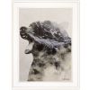 "Bear Fog" by Andreas Lie, Ready to Hang Framed Print, White Frame