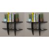 Wall Shelves 2 pcs Black