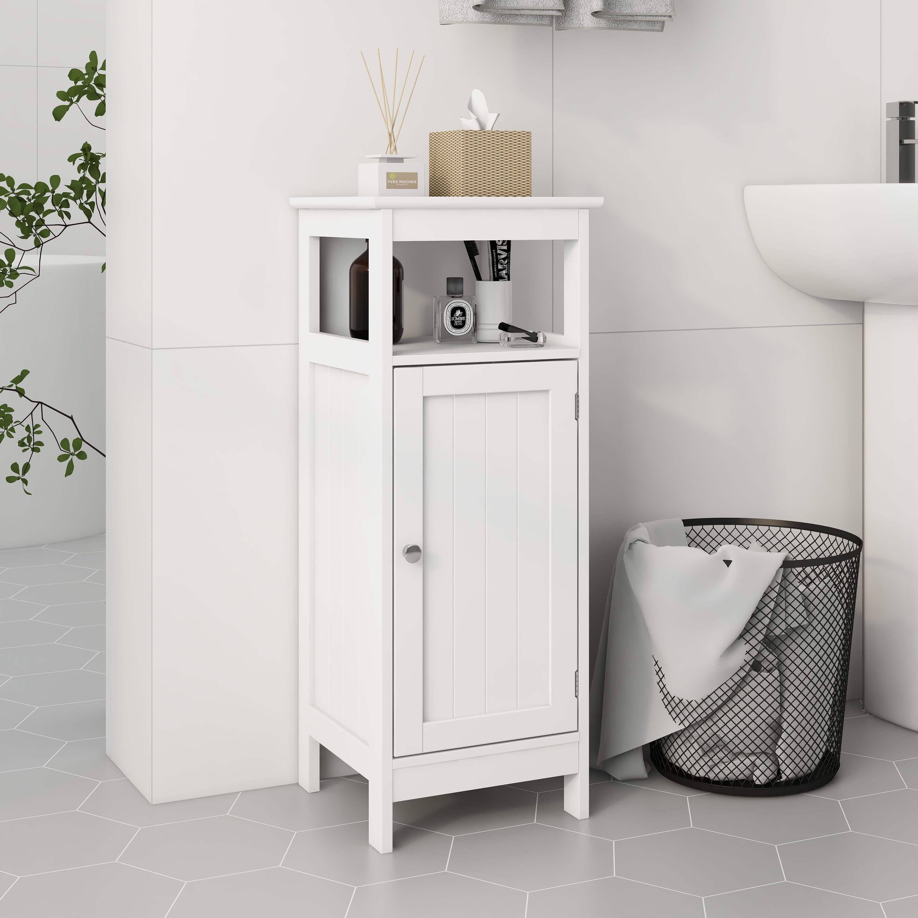 Bathroom Single Door Cabinet with Adjustable Shelf â€“ Versatile and Elegant Storage Solution
