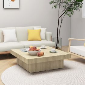 Coffee Table Sonoma Oak 35.4"x35.4"x11" Engineered Wood