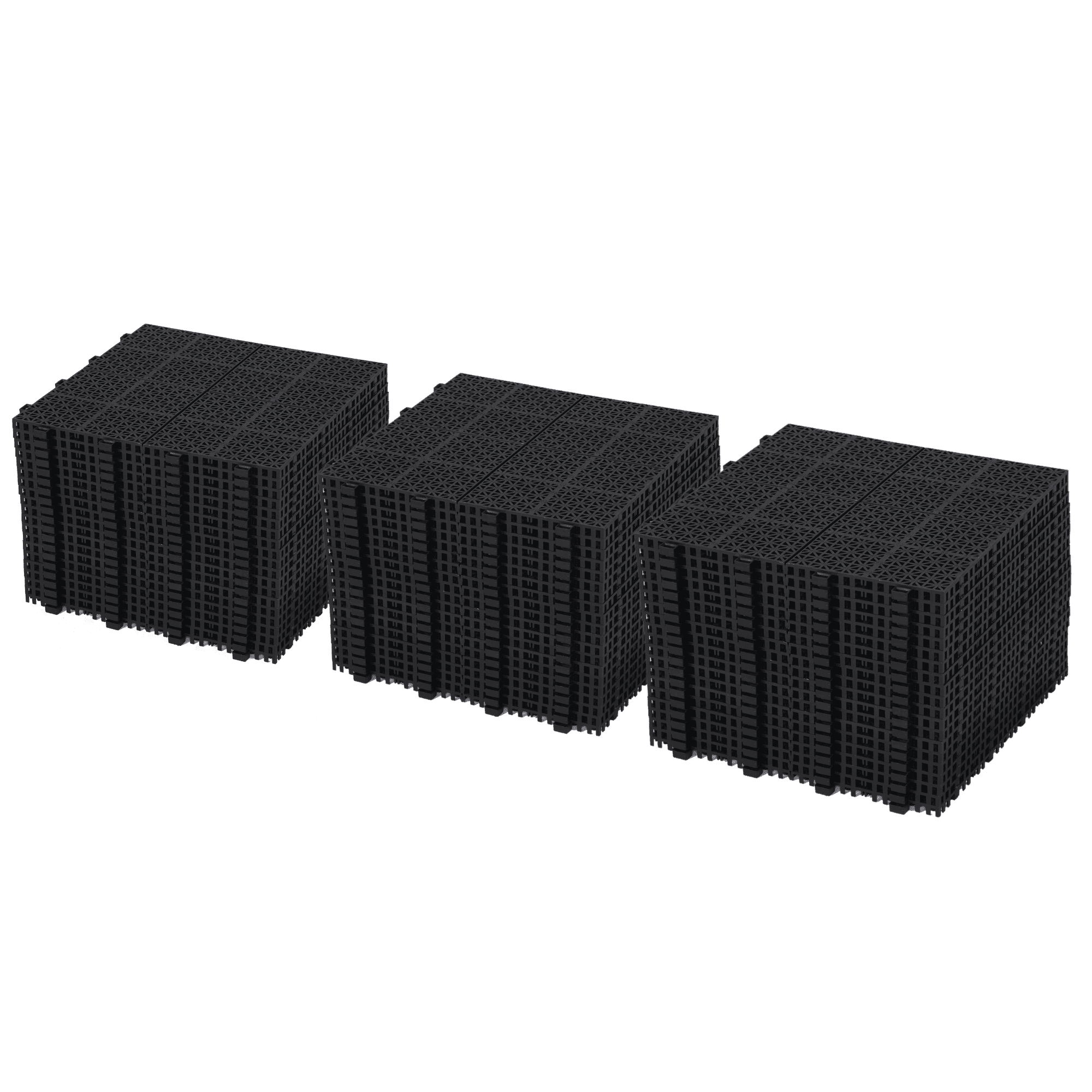 12 x 12 Inch Black Interlocking Deck Tiles Plastic Waterproof Outdoor All Weather Anti-slip Bathroom Shower Balcony Porch Strong Weight Capacity Upto