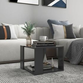Coffee Table Gray 16"x16"x12" Engineered Wood