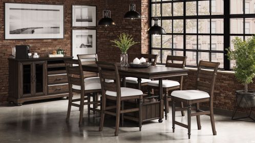 Deep Coffee Counter Height Dining Table