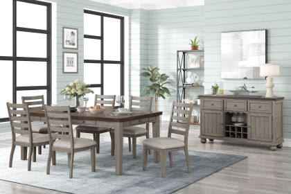 Casual Two Tone 6 Drawer Dining Table