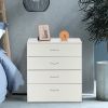 Modern Simple 4-Drawer Dresser White