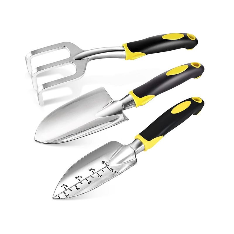 Gardening Hand Tools 3 Piece Set for Use Backyard & Lawn