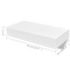 Floating Wall Shelves with Drawers 2 pcs White 18.9"
