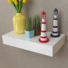 Floating Wall Shelves with Drawers 2 pcs White 18.9"