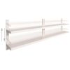 2-Tier Floating Wall Shelves 2 pcs Stainless Steel 118.1"x11.8"