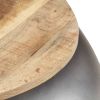 Coffee Table Gray 26.8"x26.8"x11.8" Solid Mango Wood