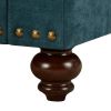 Modern Sofa Chair for Living Room,38"Green Chenille Sofa Couch, Sectional Love Seat Sofa Couch with Brown Legs, Upholstered Sofa for Apartment Bedroom