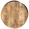 Coffee Table Black 23.6"x23.6"x15.7" Solid Rough Mango Wood