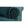 Modern Sofa Chair for Living Room,38"Green Chenille Sofa Couch, Sectional Love Seat Sofa Couch with Brown Legs, Upholstered Sofa for Apartment Bedroom