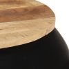 Coffee Table Black 26.8"x26.8"x11.8" Solid Mango Wood