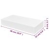 White MDF Floating Wall Display Shelf 1 Drawer Book/DVD Storage