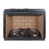 23 inch infrared quartz heater fireplace insert -woodlog version with brick