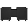 Coffee Table Black 23.6"x23.6"x15" Engineered Wood
