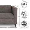 Loveseat Sofa for Living Room, Modern D√©cor Love Seat Mini Small Couches for Small Spaces and Bedroom with Solid Wood Frame (Marlow Asphalt, Polyeste