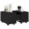 Coffee Table Black 23.6"x23.6"x15" Engineered Wood
