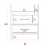 Brookeline 2-Drawer 1-Shelf Rectangle Nightstand White