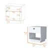 Ethan White 1-Drawer Nightstand