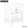 [VIDEO] 24" White Modern Sleek Bathroom Vanity Elegant Ceramic Sink with Solid Wood Frame Open Style Shelf (OLD SKU: JL000001AAK)