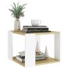 Coffee Table Sonoma Oak and White 16"x16"x12" Engineered Wood