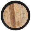 Coffee Table Black 26.8"x26.8"x11.8" Solid Mango Wood