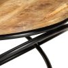 Coffee Table Black 23.6"x23.6"x15.7" Solid Rough Mango Wood