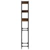 Washing Machine Shelf Smoked Oak 26.4"x9.8"x64.2" Engineered Wood