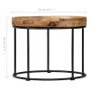 Coffee Table Solid Mange Wood and Steel 19.7"x15.7"