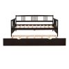 Twin Size Daybed Wood Bed with Twin Size Trundle,Espresso