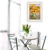 "Country Sunflowers I" by Anthony Smith, Ready to Hang Framed print, White Frame