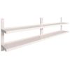 2-Tier Floating Wall Shelves 2 pcs Stainless Steel 118.1"x11.8"