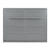 Queen Size Murphy Bed Wall Bed,Gray
