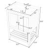 [VIDEO] 24" White Modern Sleek Bathroom Vanity Elegant Ceramic Sink with Solid Wood Frame Open Style Shelf (OLD SKU: JL000001AAK)