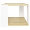 Coffee Table Sonoma Oak and White 16"x16"x12" Engineered Wood