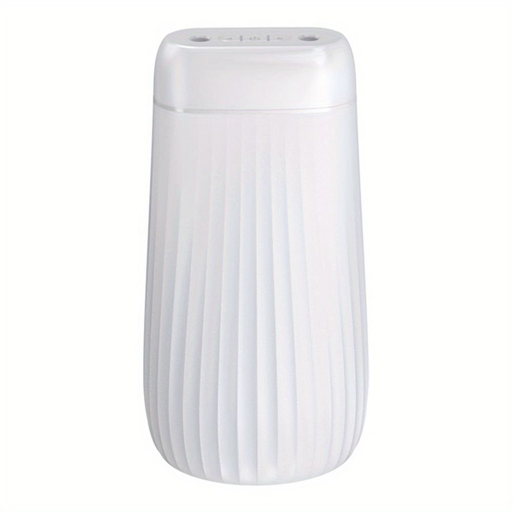 1pc Air Humidifier Aromatherapy Diffuser With Double Nozzle; USB Ultrasonic Essential Oil Nebulization Mist Maker With LED Night Light For Car; Home (Color: White)