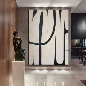Original hand-painted minimalist abstract living room oil painting porch light luxury modern Living Room hallway bedroom luxurious decorative painting (size: 100x150cm)