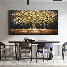 Hand Painted Oil Paintings Abstract Tree Flower Oil Paintings On Canvas Wall Art Decoration Modern Pictures  Living Room Hallway Luxurious Decorative (style: 1, size: 100x150)