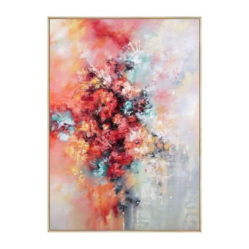 Modern Artist Painted Abstract Brilliant Red Flowers Oil Painting On Canvas Wall Art Frameless Picture Decor For Live Room Home Modern Artist Painted Abstract Brilliant Red Flowers Oil Painting On Canvas Wall Art Frameless Picture Decor For Live Room Home