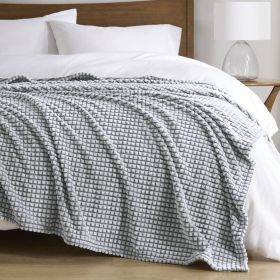 Carved Plush Blanket Full/Queen (Color: as Pic)