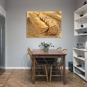 Framed Canvas Wall Art Decor Bread Painting, Heart Shape Cookie Painting Decoration For Restrant, Kitchen, Dining Room, Office Living Room (Color: as Pic)