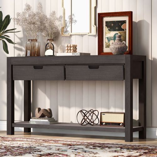 Console Table Entryway Table for Hallway Living Room with 2 Drawers and 1 Shelf
