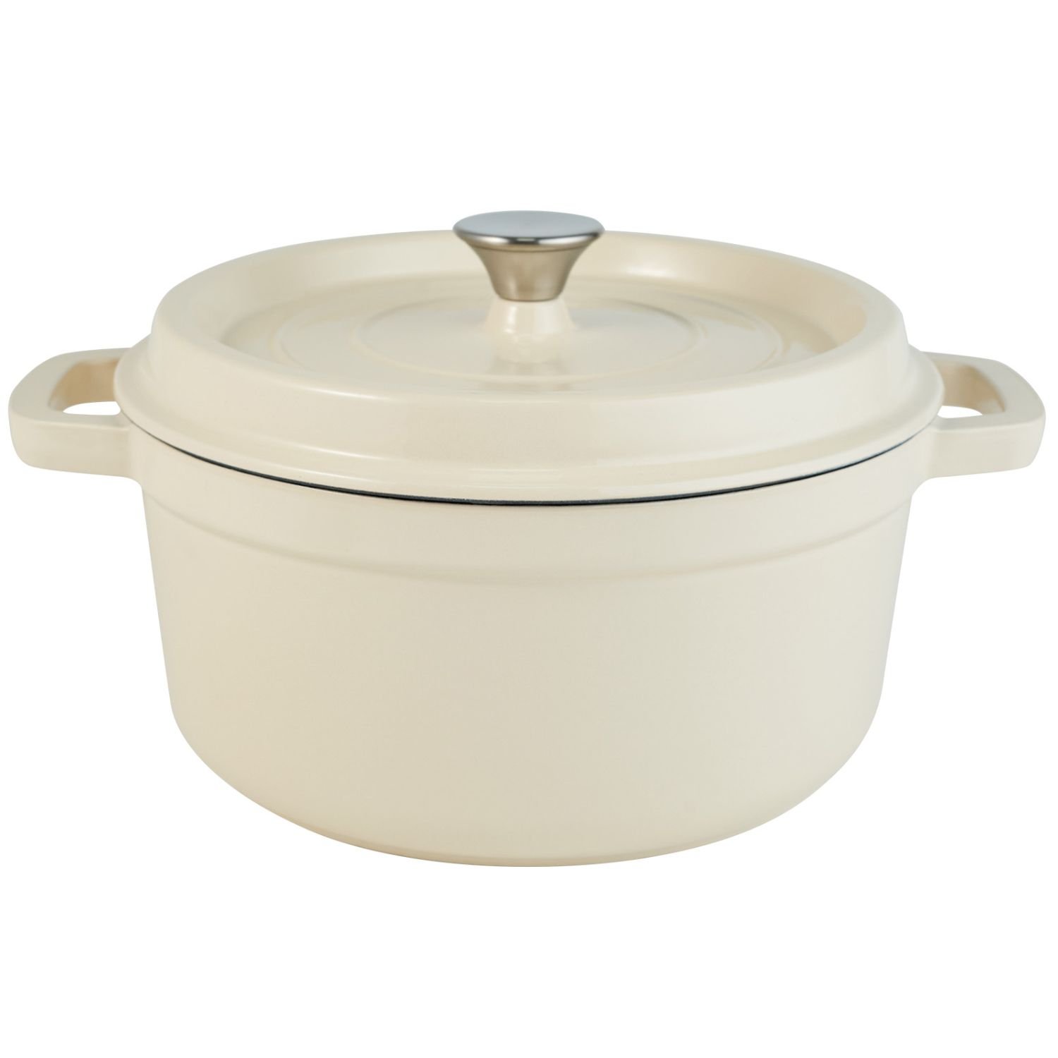 Cast iron soup pot 3 gradient color 28cm (Color: WH,1pcs, size: WH,1pcs)