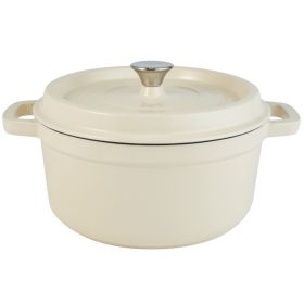 Cast iron soup pot 3 gradient color 28cm (Color: WH,1pcs, size: WH,1pcs)